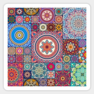 Azulejo mandala floral #7 Sticker